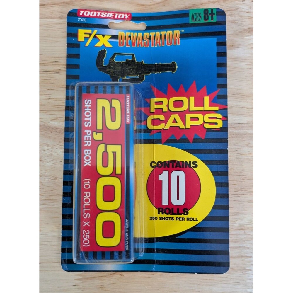 1992 TootsieToy F/X Devastator Doom Terminator Cosplay Gatling Roll Caps 2500